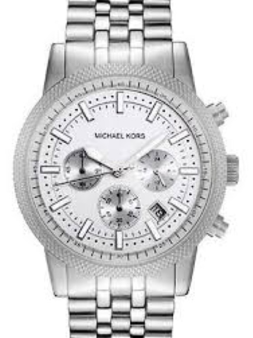 Michael Kors Silver Stainless Steel Chronograph Watch mk-8072 - Picture 2 of 7